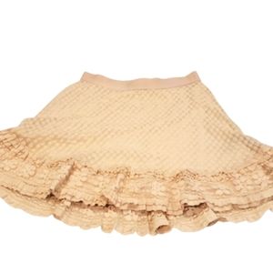 Very Light Pink Max Edition polkadot lace frilly skirt S